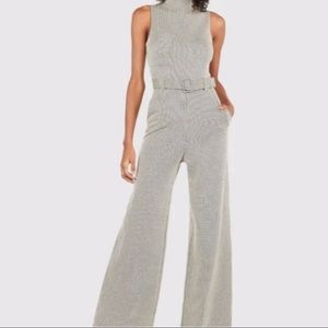 Express Houndstooth Wide Leg Jumpsuit Size S
